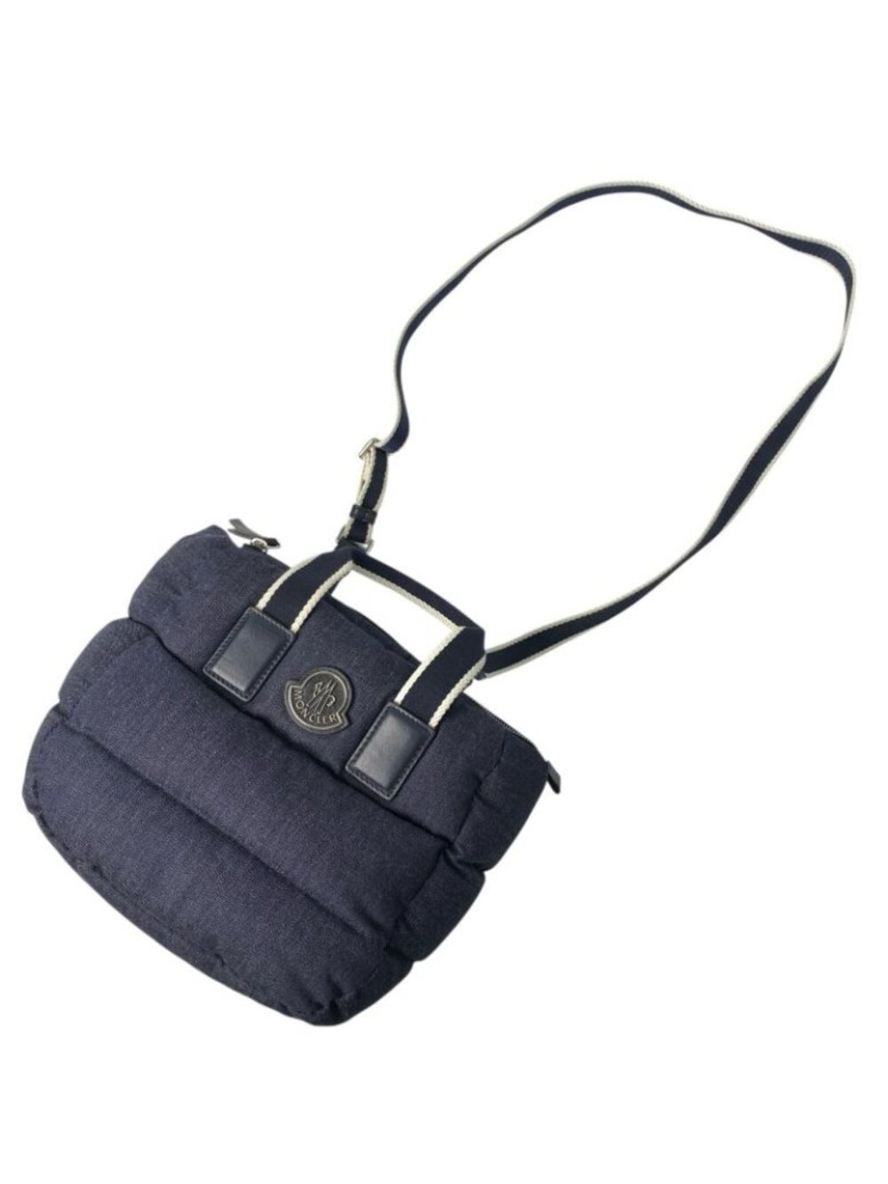 Moncler Mini Color Dog 2-Way Shoulder Bag Denim Down - Picture 2 of 10